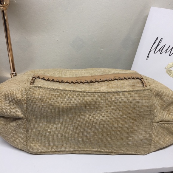 Cole Haan Woven Beige Canvas purse - Picture 10 of 15